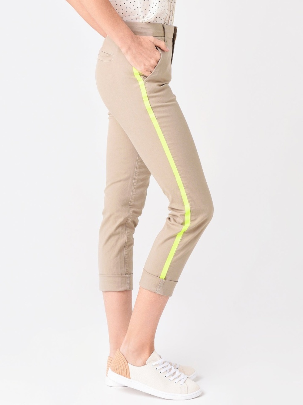 SUNDRY Women's Stripe Up Trousers Size 26